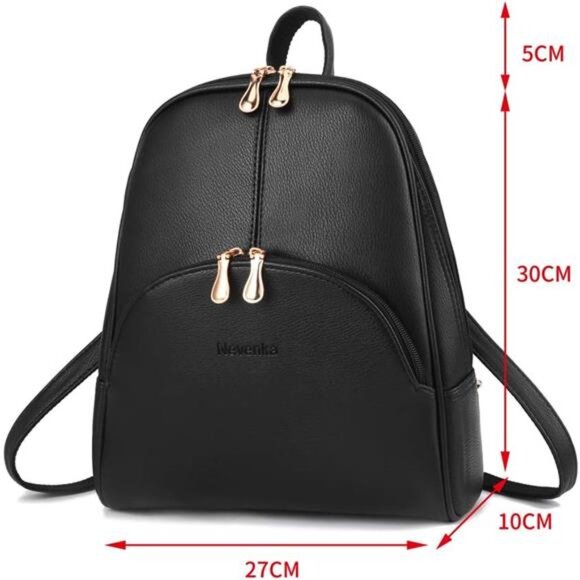 Backpack Purse for Women Casual Shoulder Bag PU Leather Zipper Closure